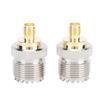2pcs SMA Female To UHF Female Adapter Connector Brass 50 Ohm Connector for Antennas