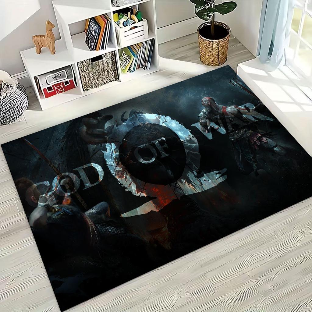 Классика God of War Кратос 3A Игра Игровой ковер для спальни, гостиной, дивана, домашний коврик для двери, декор, большой детский игровой нескользящий коврик для пола