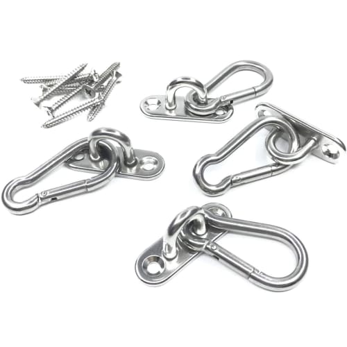 Odowalker Pad Eye Hooks, Ceiling Hooks, Hooks, Hardware, Shade Hooks, Eye Plates, Stainless Steel Carabiners, Shade Carabiners, Fixing Buckles, Hangin