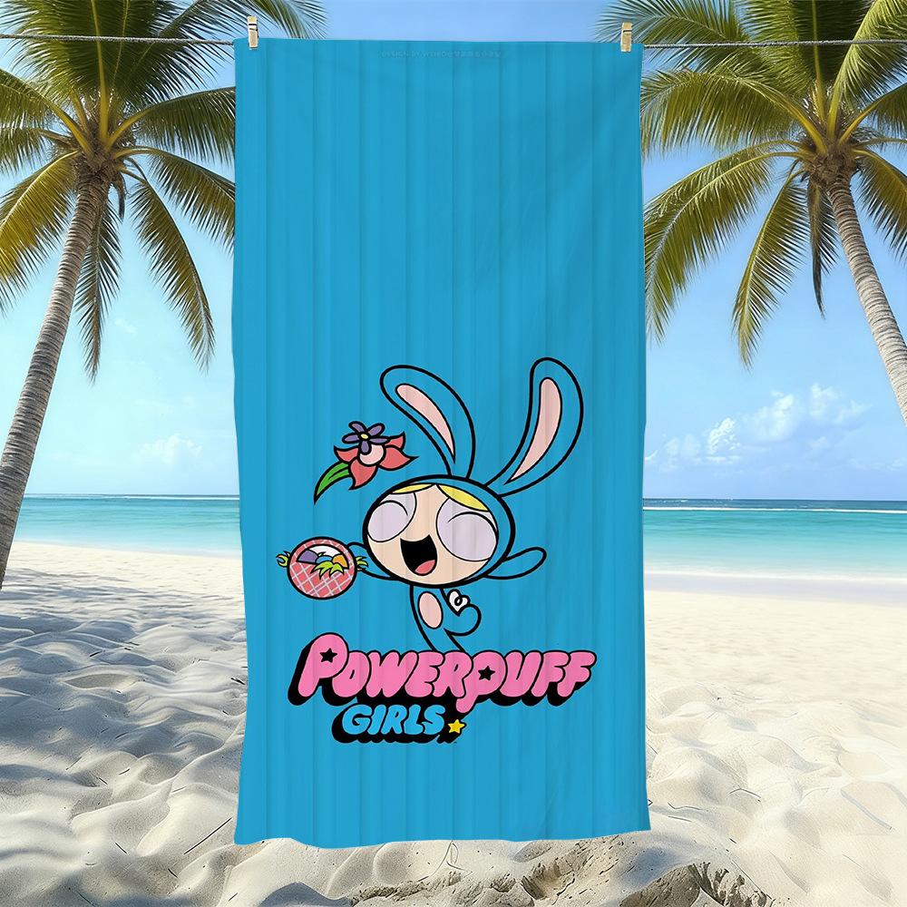 Cartoon Flying Little Policewoman Microfiber Beach Towel Quick-Drying Water-Absorbing Children'S Swimming Bath Towel Travel Portable Large Ruler