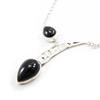 [I8408] - Silver Necklace 'Galyani' Dark Garnet