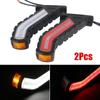 RV Bus Boat Pickup 12V 24V Flowing Water Effect For Truck Trailer Lorry Turn Signal Lamp 2 Pcs LED Side Marker Lights Universal