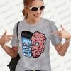 Brain Need Coffee Printed T Shirt Unisex Hip Hop Summer Soft Tops Fashion Casual Funny Tshirts Short Sleeve Breathable Tshirt