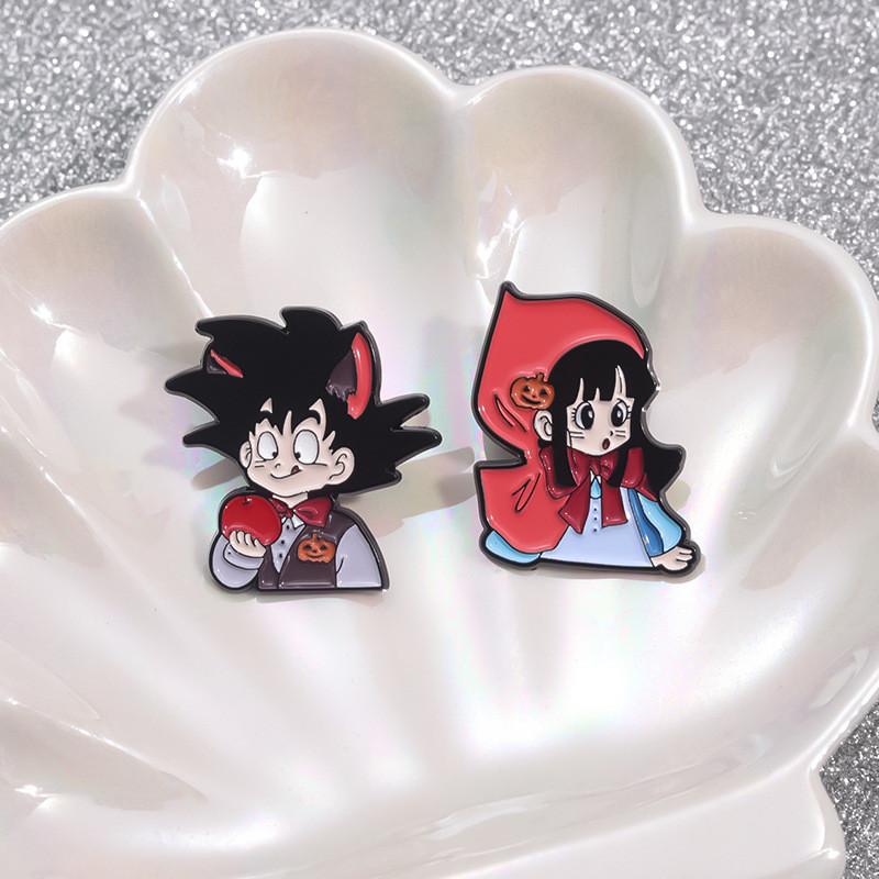 Cartoon Character Playful Brooch Alloy Pin With Colorful Enamel Finish Everyone For