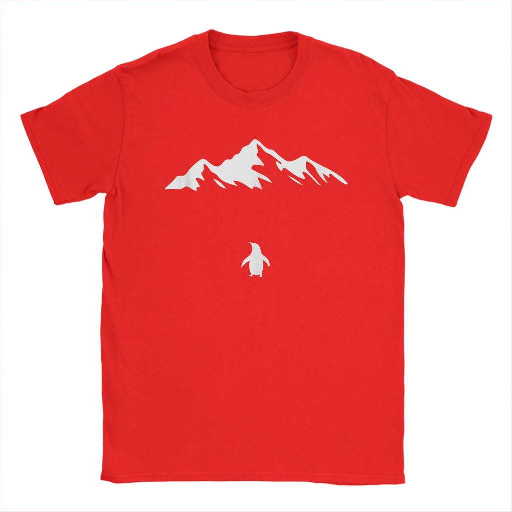 Lone Penguin Survival But Why Funny Dark Meme Tshirt Unisex Vintage Cotton Tees Crew Neck Short Sleeve T Shirt Summer Clothing