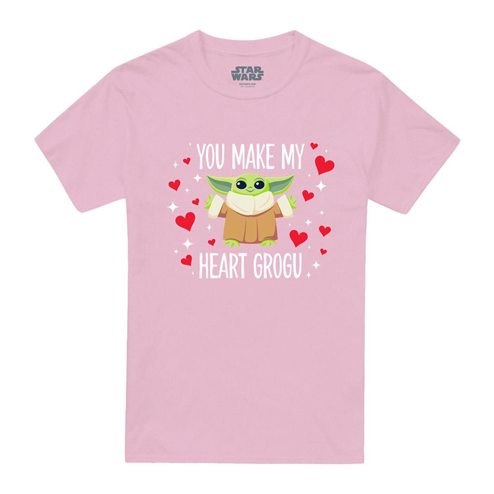 Star Wars: The Mandalorian Unisex Adult You Make My Heart Grogu T-Shirt
