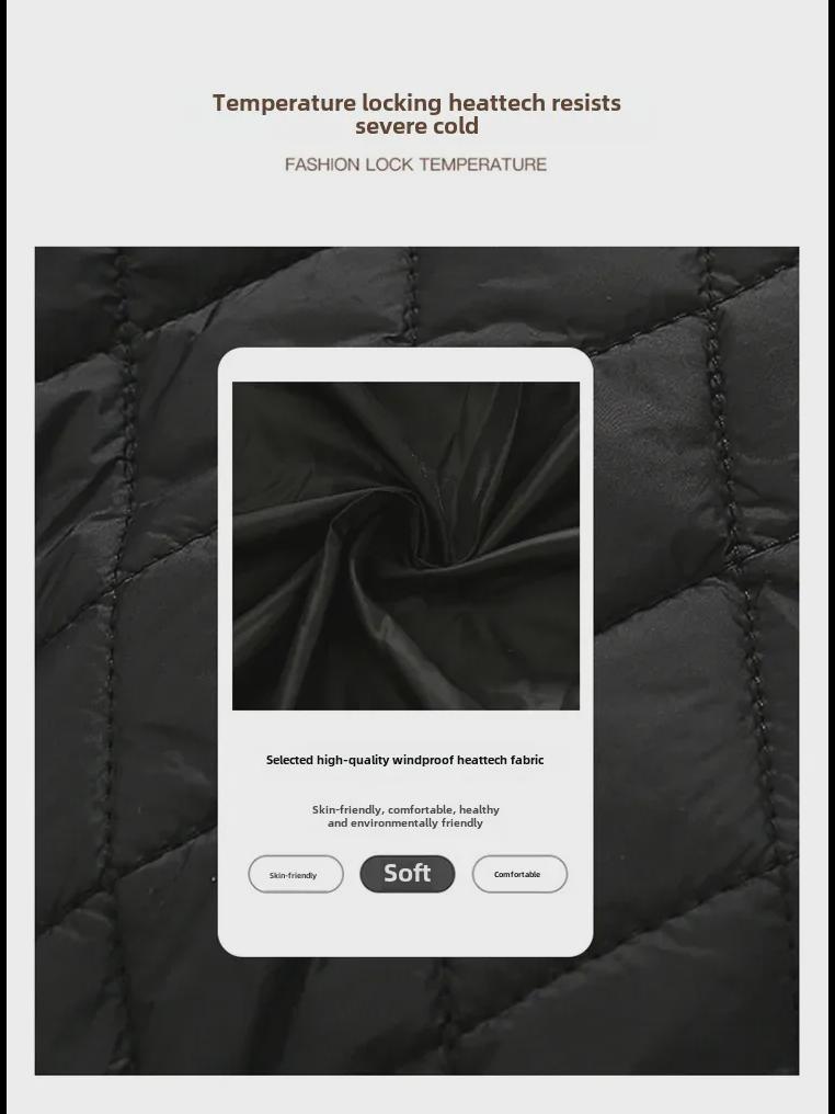 2024 Girls' Stylish Quilted Jacket: Versatile, Lightweight Autumn/Winter Cotton Coat