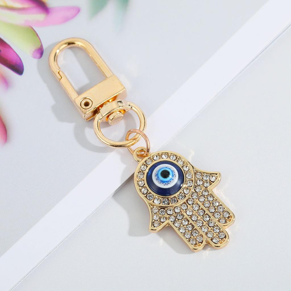 Key Ring Holder Bag Pendant Evil Eye Keychain Buddha Hand Keychains Hamsa Hand Keyring Amulet