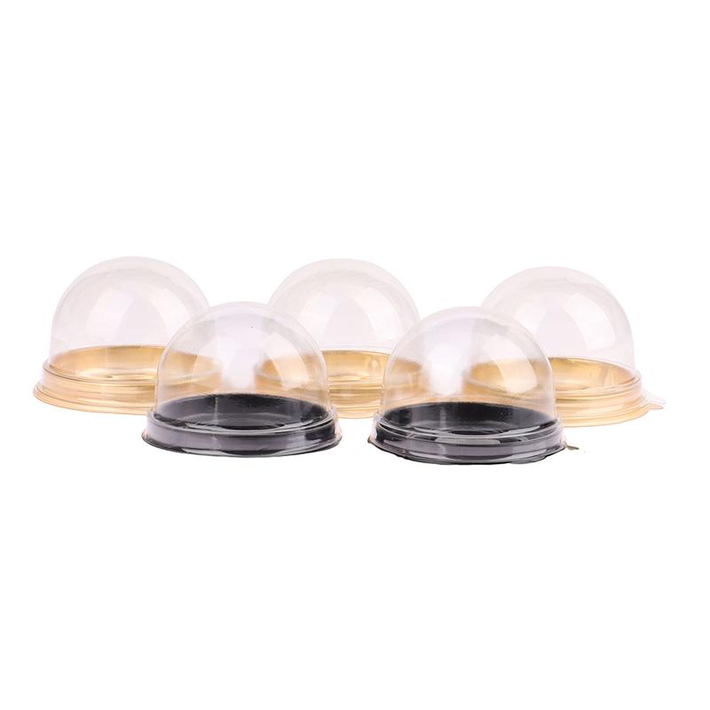 10 шт. Мини Контейнер для Десертного Торта Прозрачный Контейнер для Кексов Блистерная Коробка Декор для Выпечки Контейнер для Хранения Купольная Коробка