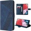 Protective Case - BOOLING - for Samsung Galaxy A13/A04s - PU Leather - Cube Pattern - Navy Blue