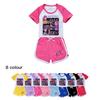 4831 Детский Девочки POP Rumi Zoey Mira Принт Футболка Шорты Спорт Спортивный костюм Комплект одежды