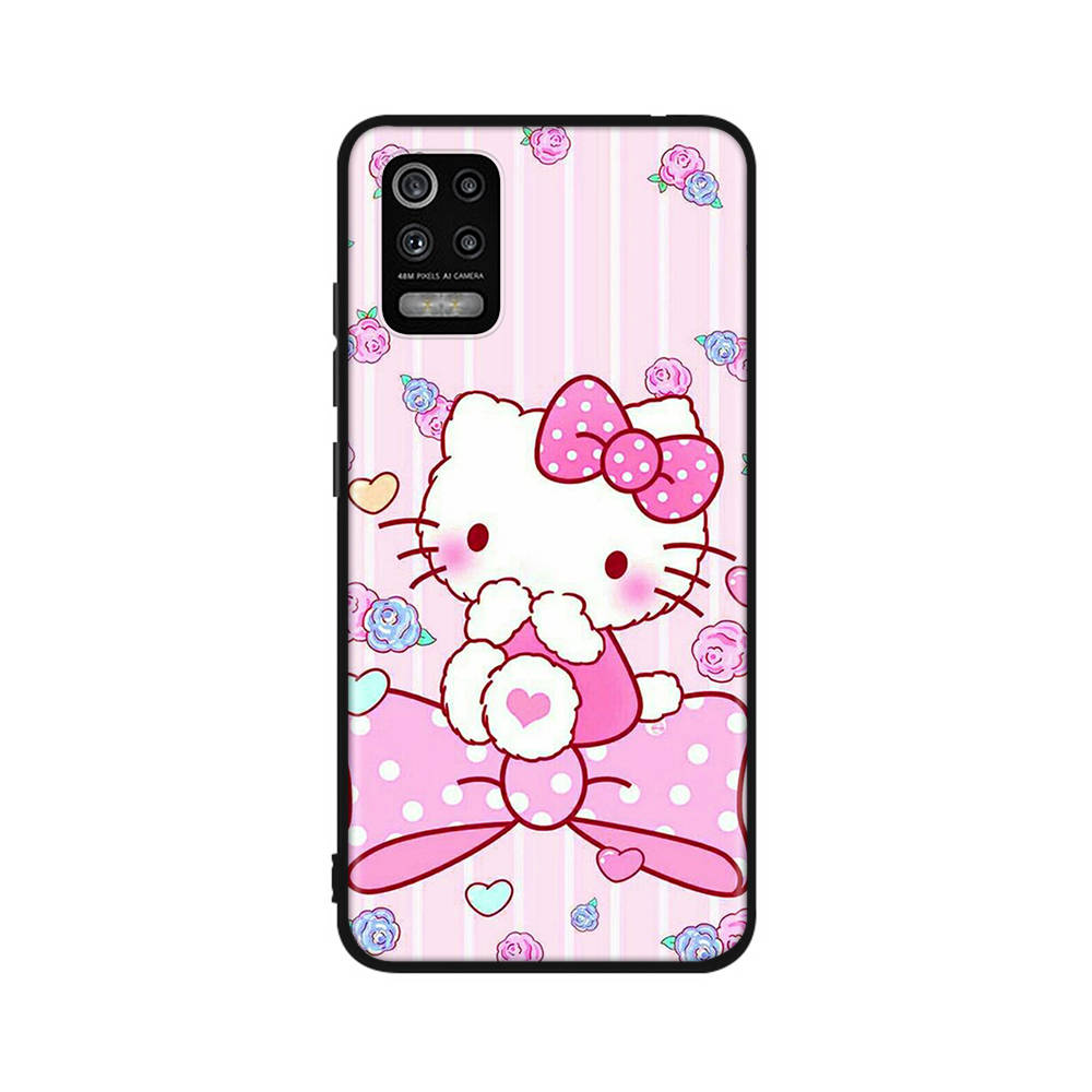 Чехол KT59 Hello Kitty Girl для Samsung A04 A14 A23 A34 A54 M23 M33 M52 M53 Realme 10 9 C30S C35 C55 VIVO Y02S Y21 Y33S Y51 X80 Pro, прозрачный чехол