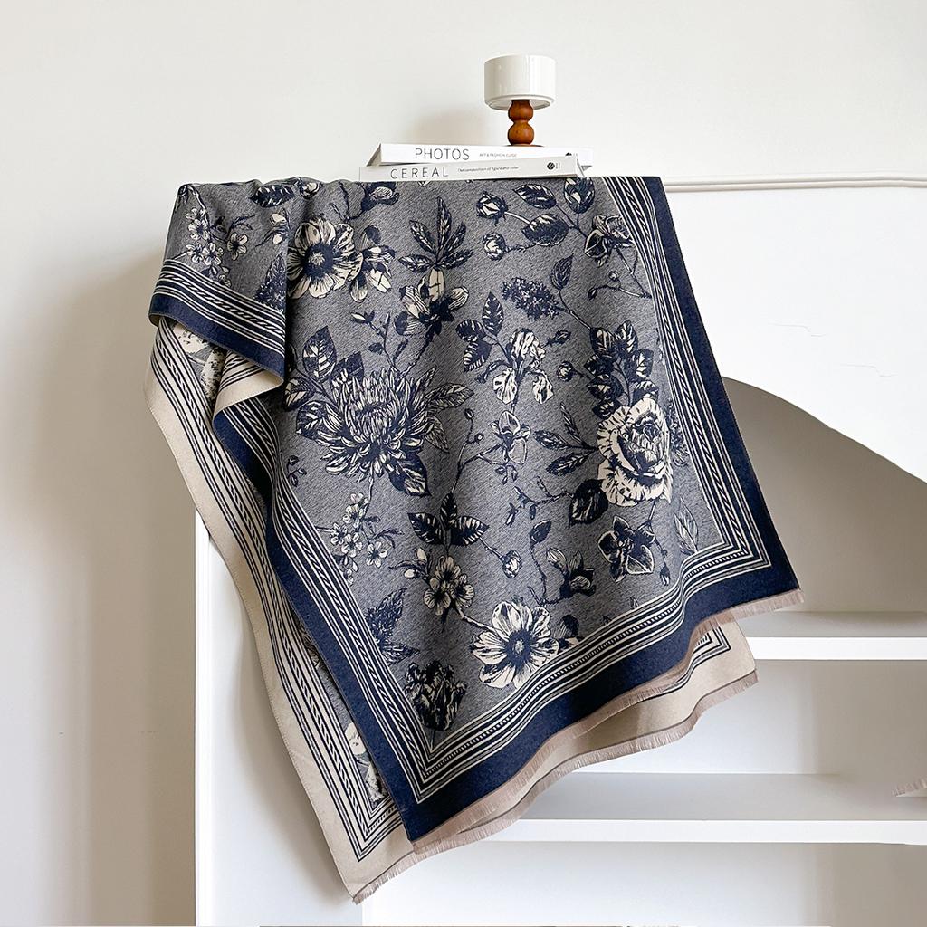 Luxury Winter Faux Cashmere Wraps for Women Warm Scarf Pashmina Shawl Blanket Travel Poncho Stoles