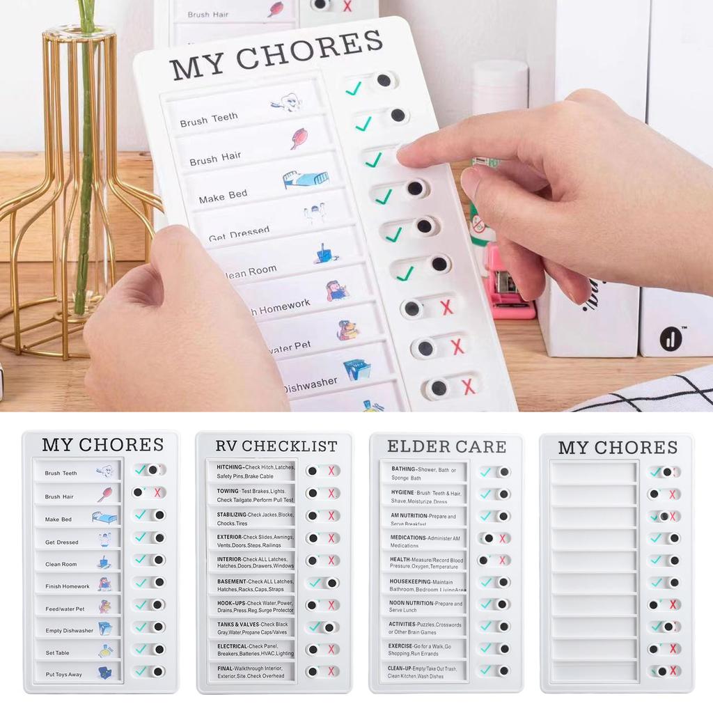 4 шт. Диаграмма по работе с повседневными делами Мои хлопоты Уход за пожилыми людьми Контрольный список для автофургона Самосъемная многоразовая доска для работы с повседневными делами для автофургона