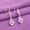 Morganite Gemstone 925 Stamped Silver Jewelry Drop/Dangle Earrings 1.84" For Her CZE-9-7