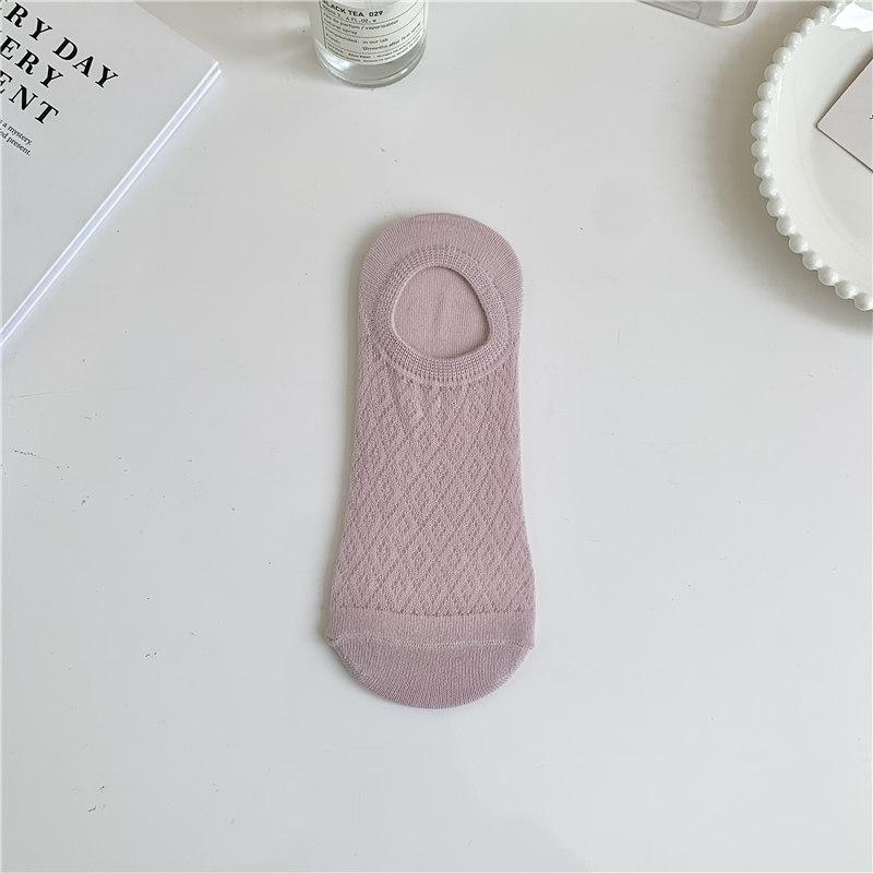 1/5pairs Women's Summer Shallow Invisible Boat Socks Sweat-absorbent Breathable Low-top Socks