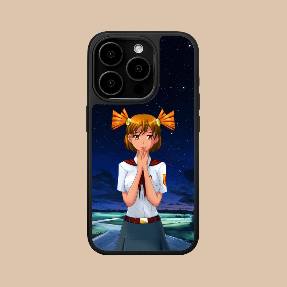 Вечное Лето Алиса Матовая Поверхность Чехол для Мобильного Телефона для iPhone 17 16 15 14 13 12 11 Air Pro Max Plus Цветной Чехол