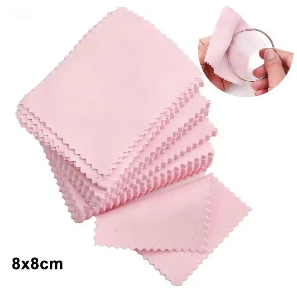 50Pcs Reusable Jewelry Cleaning Cloth 8x8cm Cleaning Polishing Cloth Silverware Care