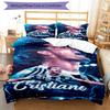 Ronaldo's Ronaldo Joins Juventus Bedding Set, Breathable Duvet Cover with Pillowcases, Soft Bed Linen for Bedroom Home Decoration, Perfect Festival Bi