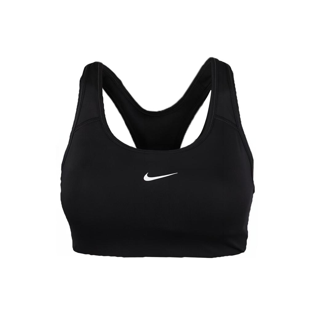 Nike Swoosh Dri-FIT Slim Fit Спортивный бюстгальтер для бега и фитнеса Женский спортивный бюстгальтер Черный BV3637-010