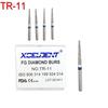 10pcs Dental Lab Diamond Burs Drill Polishing Smoothing Whitening Medium FG 1.6mm High Handpiece TR-11