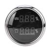 52 мм 2 в 1 Цифровой Датчик Уровня Воды Сточных Вод Многофункциональный с Белой Подсветкой для Автодомов Грузовиков Лодок Яхт Черный Циферблат