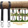 Sangles de suspension pour balançoire 2 pièces 1,5 m avec mousquetons — Nylon &amp; inox, Heavy Duty