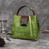 Vintage Tree Bark Leather Multifunction Crossbody Handbag