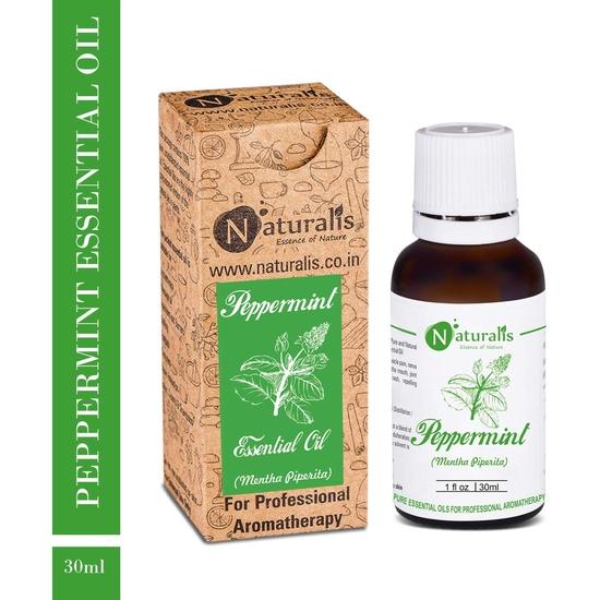 Naturalis Essence Of Nature Peppermint Essential Oil Undiluted Pure , Hair, Skin, Face & Diffuser - (30 Ml) - Pack Of 4