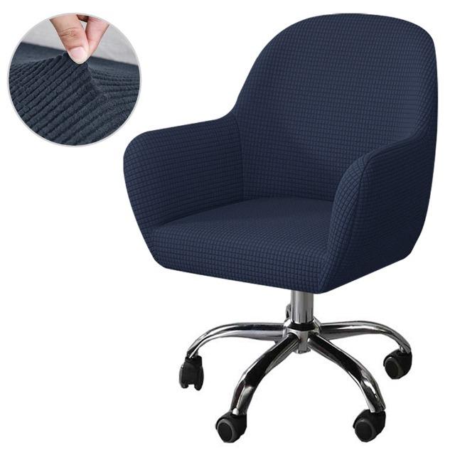 Polar Fleece Armchair Covers Jacquard Spandex Make Up Curved Chair Cover Elastic Solid Chair Slipcover for Office Hotel Home