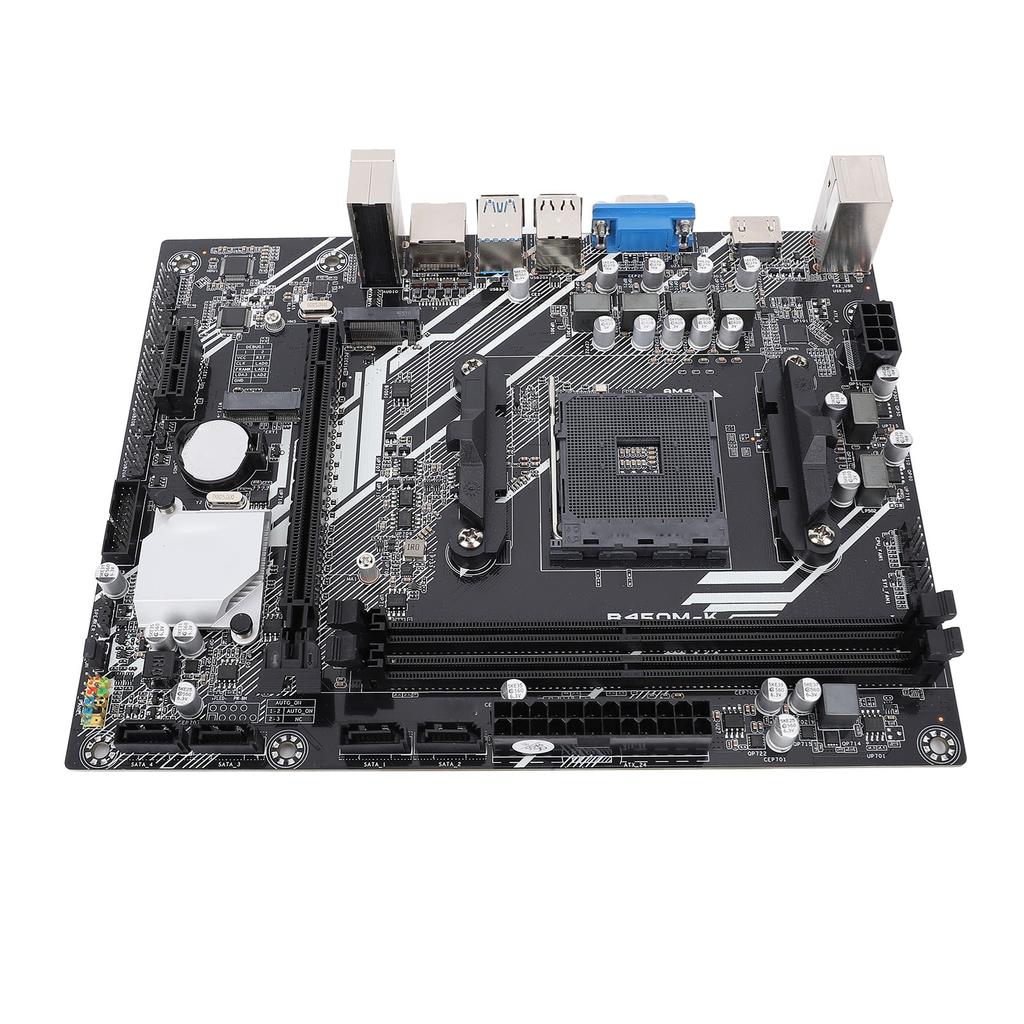 Материнская плата для ПК Игровая DDR4 Максимум 64 ГБ NVME M.2 PCIe 3.0 USB 3.0 Gigabit LAN для процессоров Ryzen 1-го и 5-го поколений B450M