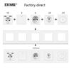 EIOMR A6 Series Grey Flame Retardant PC Panel Wall Switch EU Socket HDMI-compatible USB Type-C 2.1A Charger TV RJ45 Module DIY