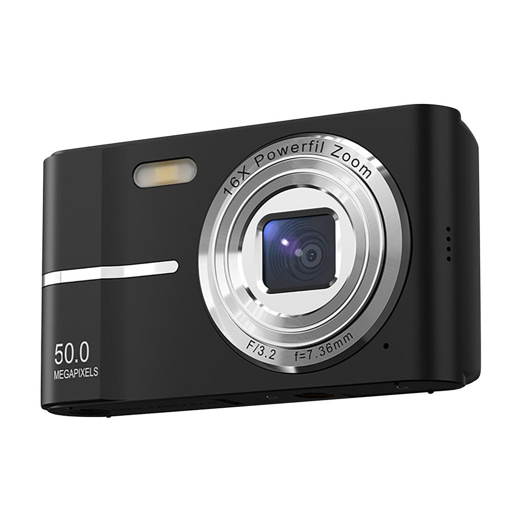Цифровая камера, FHD 1080P, цифровая точка, 50 МП для видеоблогов с 16-кратным зумом, компактная, маленькая Для детей, мальчиков, девочек, подростков, студентов, пожилых людей