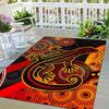 Golden Diamond Velvet Dot Plush Lizard Print Outdoor Rug Decorative Polyester Rug for Patio Camping Living Room Bedroom