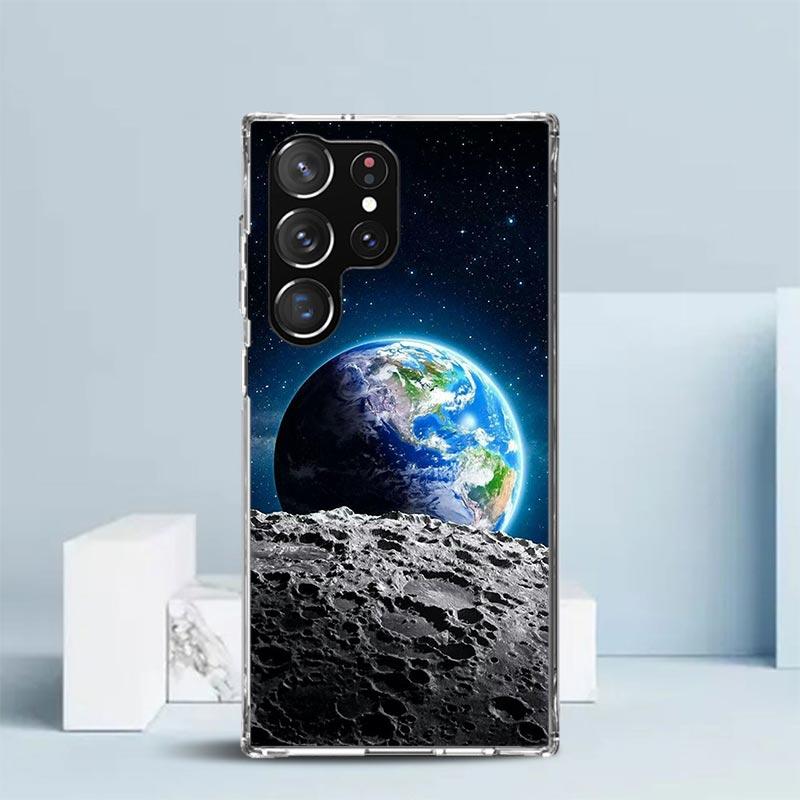 Earth Stars Space Soft Cover for Samsung Galaxy S25 Edge S26 S24 S23 Ultra Phone Case S22 S21 Plus S20 FE Print Pattern Shell Ga