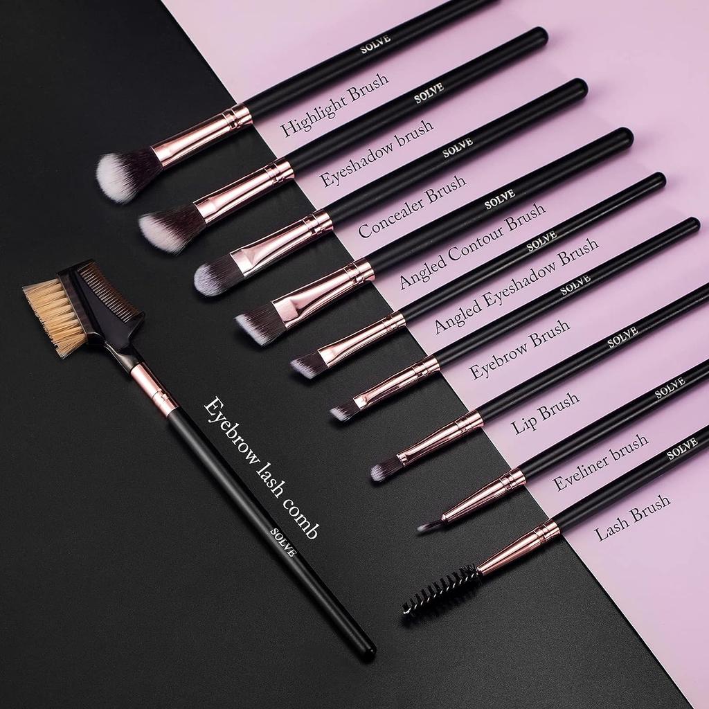 Кисти для макияжа Профессиональные 15 шт. Набор кистей с футляром, набор кистей для теней для век, дорожные кисти для макияжа с деревянной ручкой Мягкое синтетическое волокно