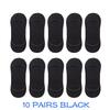10 Pairs Women Invisible Sock Slippers Short Ankle Socks Set Fashion Ladies Woman Pack Solid Color Cotton Non-slip No Show Socks