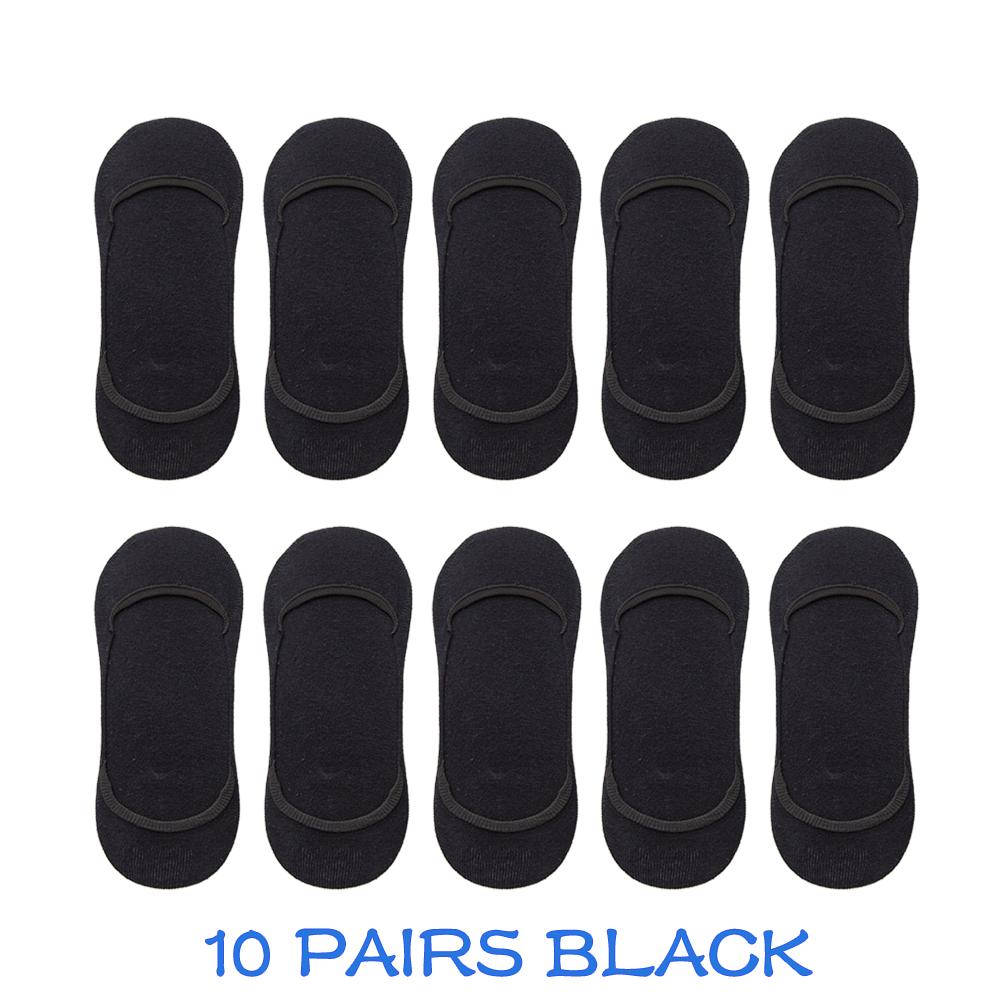 10 Pairs Women Invisible Sock Slippers Short Ankle Socks Set Fashion Ladies Woman Pack Solid Color Cotton Non-slip No Show Socks