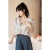 Женская блузка, новинка 2023 года, лето 2023, шифоновый корейский модный свободный пуловер с квадратным воротником и вышивкой, женские топы, топы MXC38X1278