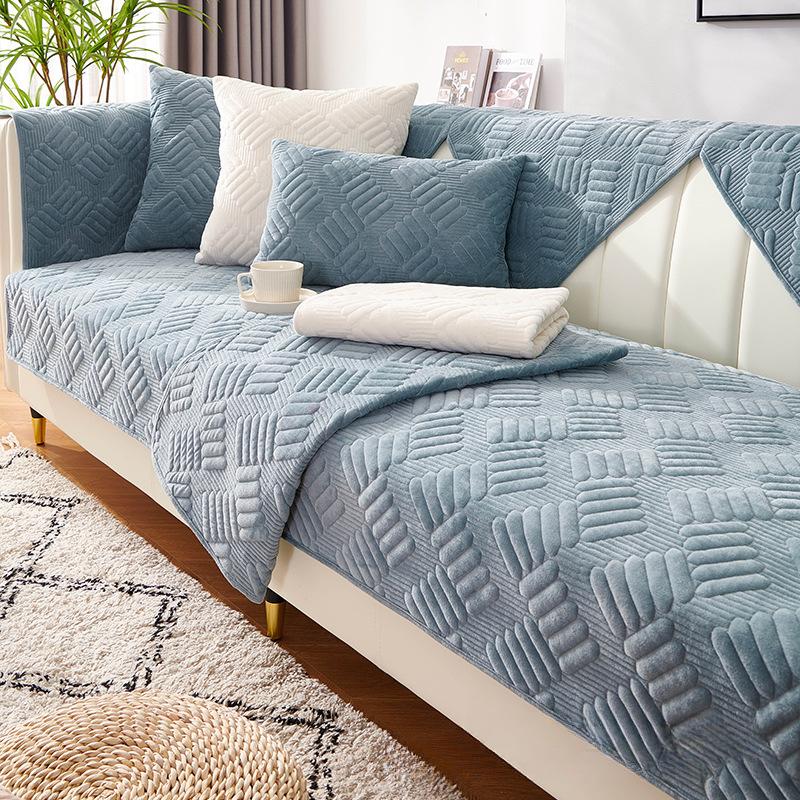 Зимняя подушка для дивана, современная простая тканевая подушка для дивана, чехол для дивана, нескользящий чехол для дивана, ткань