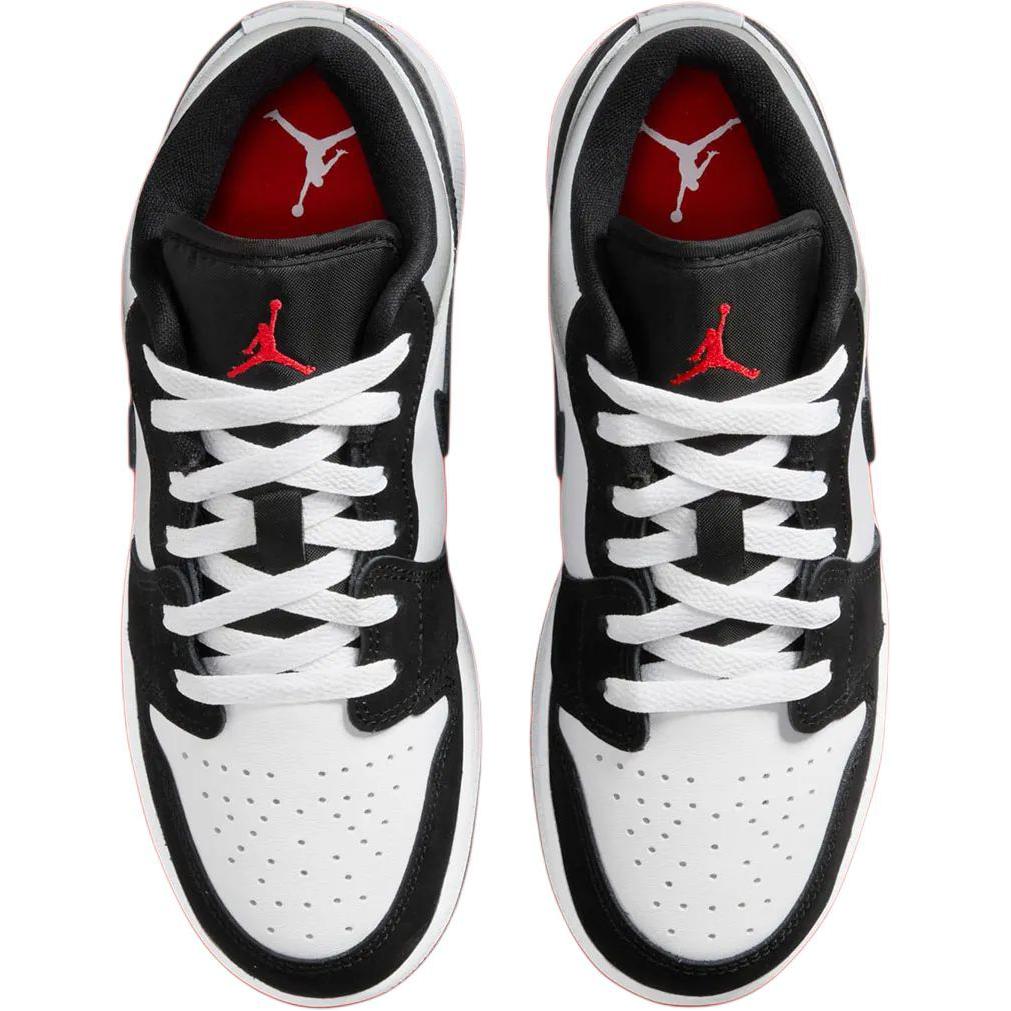 Кроссовки Air Jordan 1 Low GS Panda Toe Kids белые огненно-красные черные HF3188-106