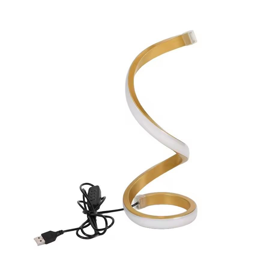 2025 Электронная коммерция: Современные спиральные настольные лампы, регулируемые светодиодные настольные лампы, USB настольные лампы