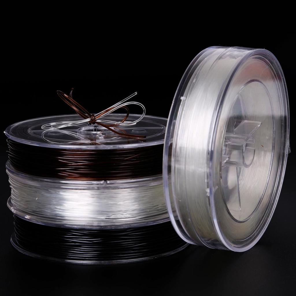 Эластичная леска Прозрачная хрустальная бисерная нить для изготовления браслетов и ожерелий своими руками