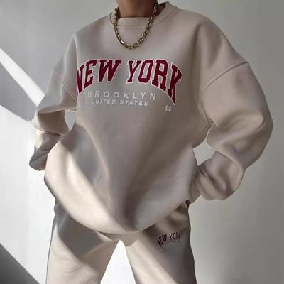 Модный комплект свитшота с логотипом на весну-осень: Спортивное худи с длинным рукавом