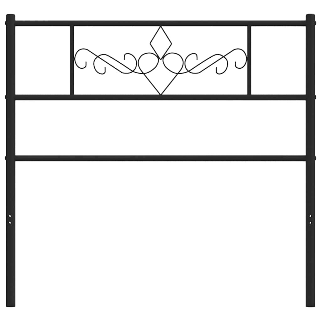 Replacement Headboard Metal Black 75 cm