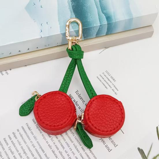 Милый фруктовый кошелек для монет на молнии, брелок для сумки, авокадо, персик