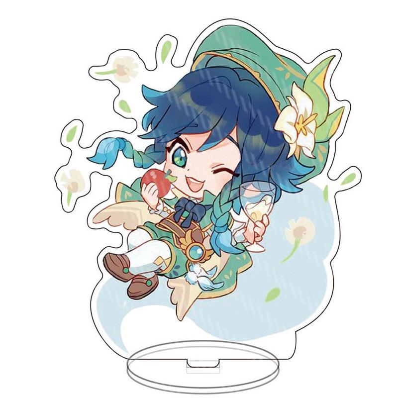 Genshin Impact Барбатос Кэцин Барбара Хутао Акриловая подставка для фигурки Идеально для декора