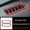 Аксессуары для Ford Mustang 2009-2014 Наклейка на воздуховод кондиционера двери автомобиля Декор Рамка Накладка из углеродного волокна для внутренней отделки