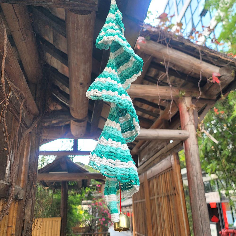 1Set Beginner-Friendly Macrame Kit Gradient Wind Chime DIY Polyester Bell Home Decor Garden Decor Gift Guide for Lovers