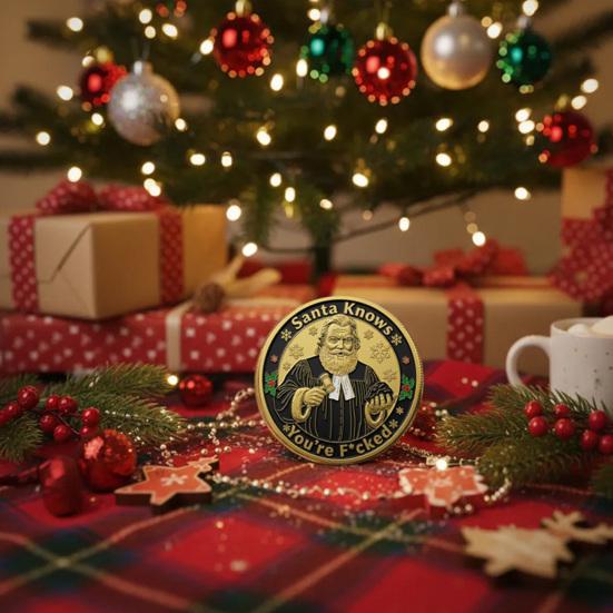 1/2/3/4/5 шт. Сувенирные монеты Металлические Рождественские подарочные монеты Рождественские декоративные памятные монеты Усилитель праздничной атмосферы
